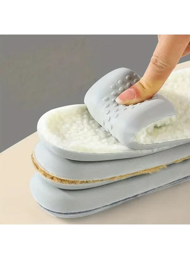 White Winter Warm Insoles Thickened PU Foam Arch Support Non Slip Breathable EU41 42 - Image 4
